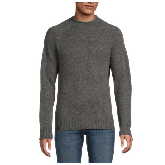 Naadam Mockneck Wool Blend Sweater Men Grey XL Cashmere Wool - Picture 15 of 15
